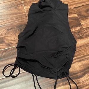 Zara Black Turtleneck Crop Top